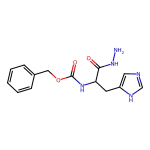 N-((Phenylmethoxy)carbonyl)-L-histidine hydrazide structure