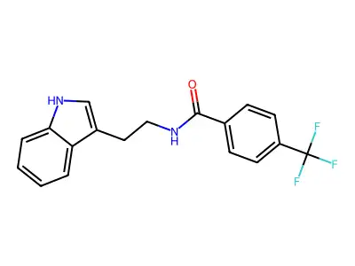 N-[2-(1H-indol-3-yl)ethyl]-4-(trifluoromethyl)benzamide structure