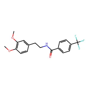 N-[2-(3,4-dimethoxyphenyl)ethyl]-4-(trifluoromethyl)benzamide structure