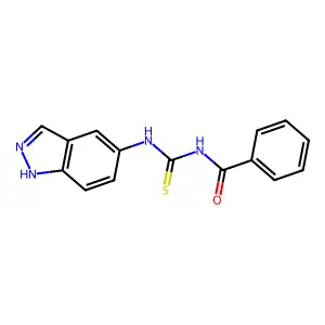 1-benzoyl-3-(1H-indazol-5-yl)thiourea structure