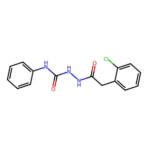 2-[(2-chlorophenyl)acetyl]-N-phenylhydrazinecarboxamide structure