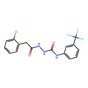 2-(2-chlorophenyl)-N-({[3-(trifluoromethyl)phenyl]carbamoyl}amino)acetamide structure