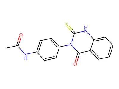 N-[4-(4-oxo-2-sulfanylquinazolin-3(4H)-yl)phenyl]acetamide structure
