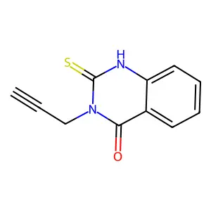 3-Prop-2-ynyl-2-thioxo-1,3-dihydroquinazolin-4-one structure