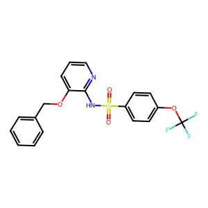 N-(3-phenylmethoxypyridin-2-yl)-4-(trifluoromethoxy)benzenesulfonamide structure