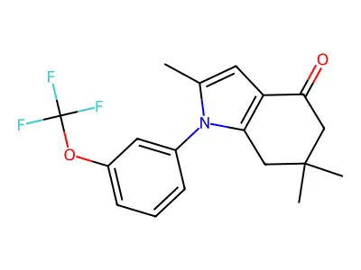 2,6,6-Trimethyl-1-[3-(trifluoromethoxy)phenyl]-5,7-dihydroindol-4-one structure