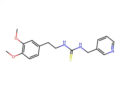 1-[2-(3,4-Dimethoxyphenyl)ethyl]-3-(pyridin-3-ylmethyl)thiourea structure