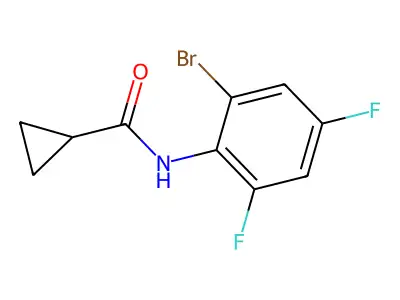 N-(2-bromo-4,6-difluorophenyl)cyclopropanecarboxamide structure