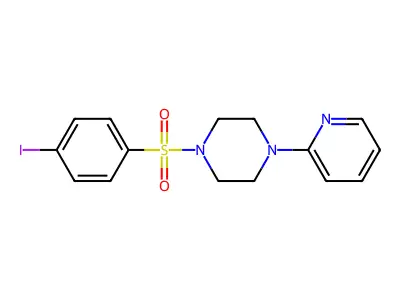 4-Iodo-1-((4-(2-pyridyl)piperazinyl)sulfonyl)benzene structure