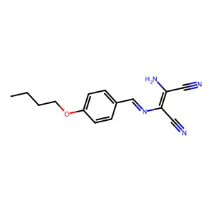 2-Amino-3-[(4-butoxybenzylidene)amino]-2-butenedinitrile structure