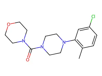 4-[4-(5-Chloro-2-methylphenyl)piperazine-1-carbonyl]morpholine structure