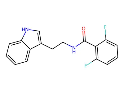 2,6-difluoro-N-[2-(1H-indol-3-yl)ethyl]benzamide structure