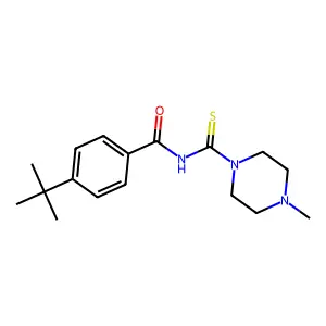 4-tert-butyl-N-(4-methylpiperazine-1-carbothioyl)benzamide structure