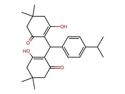 2,2'-(4-ISOPROPYLPHENYLMETHYLENE)-BIS-(3-HYDROXY-5,5-DIMETHYLCYCLOHEX-2-EN-1-ONE) structure