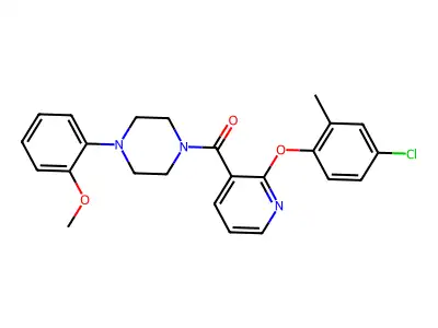 2-(4-CHLORO-2-METHYLPHENOXY)(3-PYRIDYL) 4-(2-METHOXYPHENYL)PIPERAZINYL KETONE structure