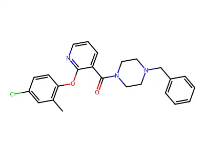 (4-Benzylpiperazin-1-yl)-[2-(4-chloro-2-methylphenoxy)pyridin-3-yl]methanone structure