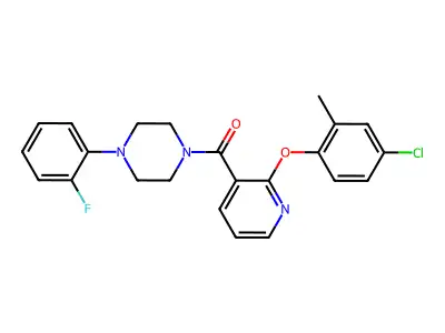 C23H21ClFN3O2 structure