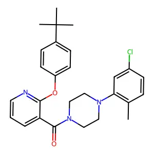 2-(4-(TERT-BUTYL)PHENOXY)(3-PYRIDYL) 4-(5-CHLORO-2-METHYLPHENYL)PIPERAZINYL KETONE structure