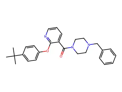 (4-Benzylpiperazin-1-yl)-[2-(4-tert-butylphenoxy)pyridin-3-yl]methanone structure