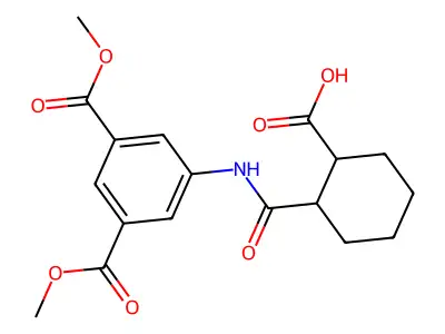 2-[[3,5-bis(methoxycarbonyl)phenyl]carbamoyl]cyclohexane-1-carboxylic Acid structure