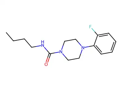 N-butyl-4-(2-fluorophenyl)piperazine-1-carboxamide structure
