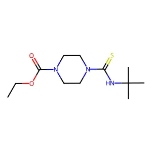Ethyl 4-(tert-butylcarbamothioyl)piperazine-1-carboxylate structure