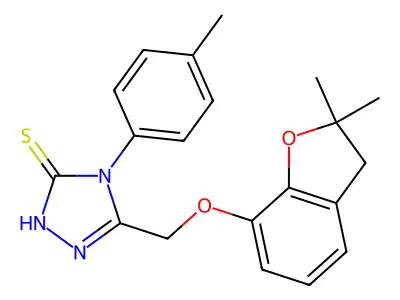 3-((2,2-DIMETHYL(3-OXAINDAN-4-YLOXY))METHYL)-4-(4-METHYLPHENYL)-1,2,4-TRIAZOLINE-5-THIONE structure