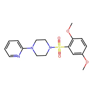 1-((2,5-Dimethoxyphenyl)sulfonyl)-4-(2-pyridyl)piperazine structure