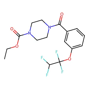 Ethyl 4-[3-(1,1,2,2-tetrafluoroethoxy)benzoyl]piperazine-1-carboxylate structure