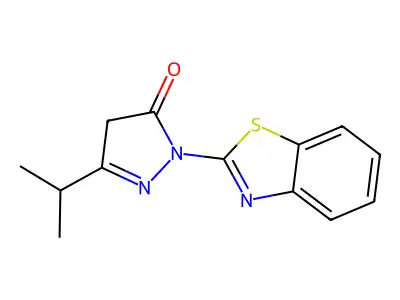 1-Benzothiazol-2-YL-3-(isopropyl)-2-pyrazolin-5-one structure