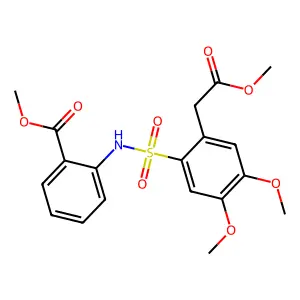METHYL 2-(4,5-DIMETHOXY-2-(((2-(METHOXYCARBONYL)PHENYL)AMINO)SULFONYL)PHENYL)ACETATE structure