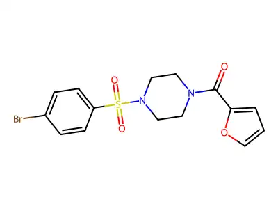 1-(4-Bromobenzenesulfonyl)-4-(furan-2-carbonyl)piperazine structure