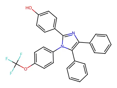 4-(4,5-Diphenyl-1-(4-(trifluoromethoxy)phenyl)imidazol-2-YL)phenol structure