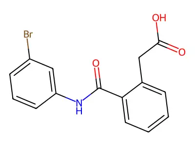 2-{2-[(3-Bromophenyl)carbamoyl]phenyl}acetic acid structure