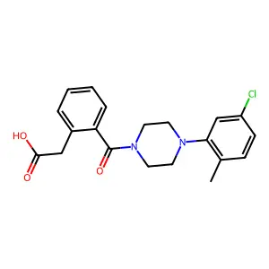 2-(2-((4-(5-Chloro-2-methylphenyl)piperazinyl)carbonyl)phenyl)acetic acid structure
