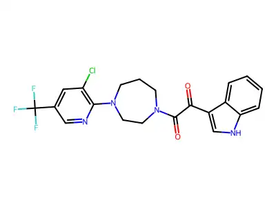 C21H18ClF3N4O2 structure