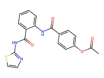 4-{[2-(1,3-Thiazol-2-ylcarbamoyl)phenyl]carbamoyl}phenyl acetate structure