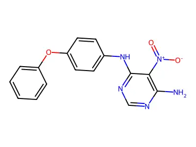 5-nitro-N4-(4-phenoxyphenyl)pyrimidine-4,6-diamine structure