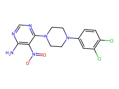 6-[4-(3,4-Dichlorophenyl)piperazin-1-yl]-5-nitropyrimidin-4-amine structure