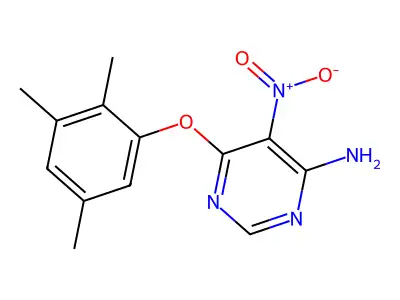 5-Nitro-6-(2,3,5-trimethylphenoxy)pyrimidin-4-amine structure