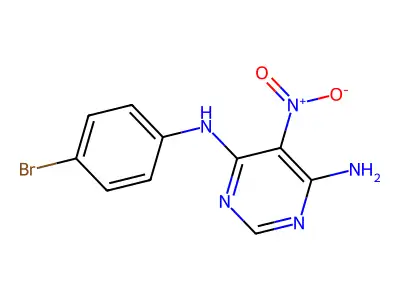 N4-(4-bromophenyl)-5-nitropyrimidine-4,6-diamine structure