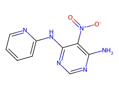 5-nitro-N-2-pyridinyl-4,6-pyrimidinediamine structure