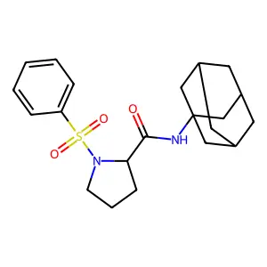 N-(1-adamantyl)-1-(benzenesulfonyl)pyrrolidine-2-carboxamide structure