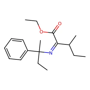 ethyl 3-methyl-2-[(2-phenylbutan-2-yl)imino]pentanoate structure