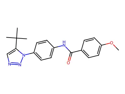 N-[4-(5-tert-butyltriazol-1-yl)phenyl]-4-methoxybenzamide structure