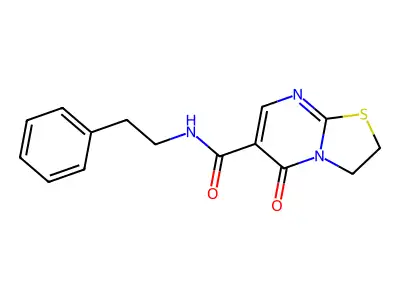 5-oxo-N-(2-phenylethyl)-2,3-dihydro-[1,3]thiazolo[3,2-a]pyrimidine-6-carboxamide structure