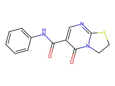 5-oxo-N-phenyl-3,5-dihydro-2H-thiazolo[3,2-a]pyrimidine-6-carboxamide structure