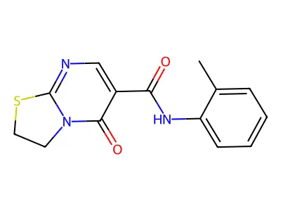 5-oxo-N-(o-tolyl)-3,5-dihydro-2H-thiazolo[3,2-a]pyrimidine-6-carboxamide structure