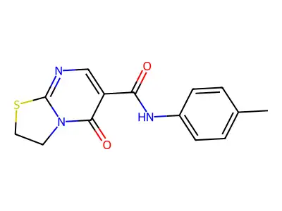 5-oxo-N-(p-tolyl)-3,5-dihydro-2H-thiazolo[3,2-a]pyrimidine-6-carboxamide structure