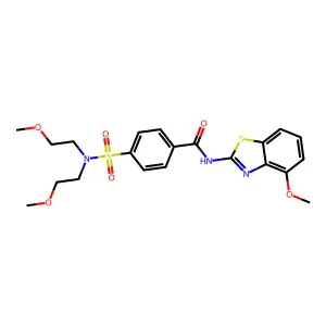 4-[bis(2-methoxyethyl)sulfamoyl]-N-(4-methoxy-1,3-benzothiazol-2-yl)benzamide structure